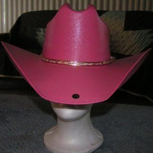 NWOT Hot Pink Cowboy Hat Unisex Size Small